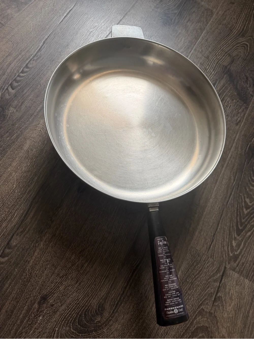 Farberware Silver Stainless Steel Pan with Black Handle